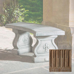 Campania Fleur De Lys Curved Bench