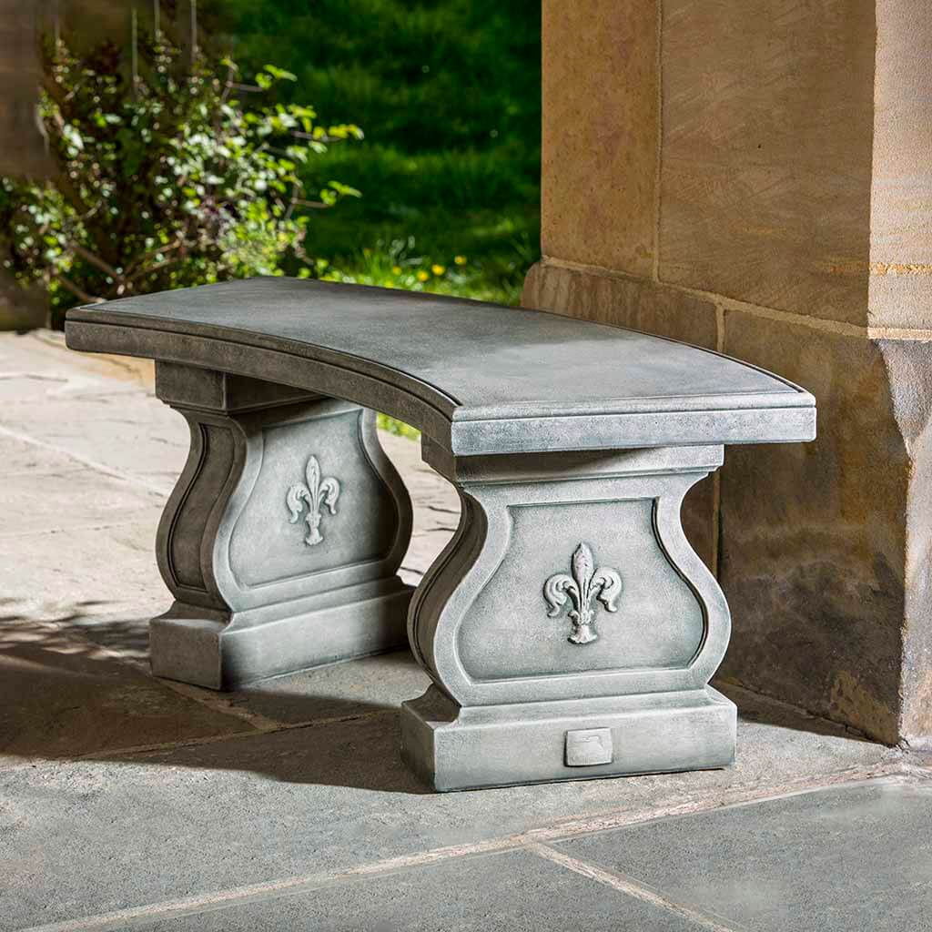 Campania Fleur De Lys Curved Bench