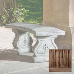 Campania Fleur De Lys Curved Bench