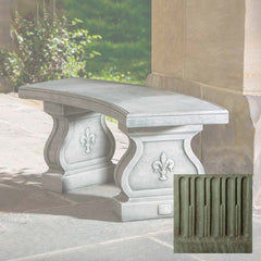 Campania Fleur De Lys Curved Bench
