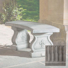 Campania Fleur De Lys Curved Bench