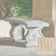 Campania Fleur De Lys Curved Bench