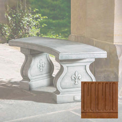 Campania Fleur De Lys Curved Bench