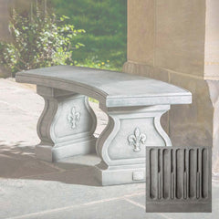 Campania Fleur De Lys Curved Bench