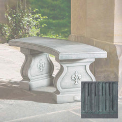 Campania Fleur De Lys Curved Bench