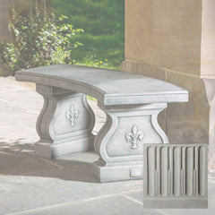 Campania Fleur De Lys Curved Bench
