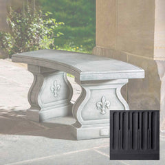 Campania Fleur De Lys Curved Bench