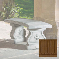 Campania Fleur De Lys Curved Bench