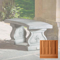 Campania Fleur De Lys Curved Bench