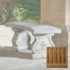 Campania Fleur De Lys Curved Bench