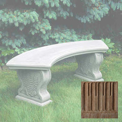 Campania Curved Woodland Ferns Bench