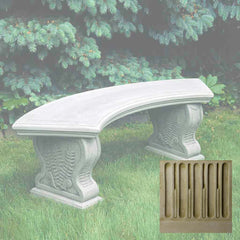 Campania Curved Woodland Ferns Bench