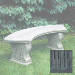 Campania Curved Woodland Ferns Bench