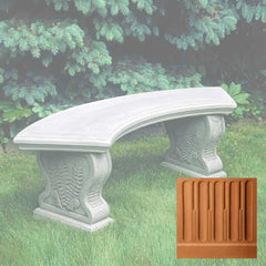 Campania Curved Woodland Ferns Bench