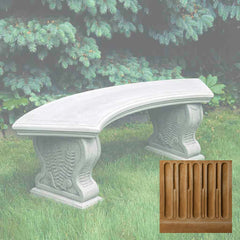 Campania Curved Woodland Ferns Bench