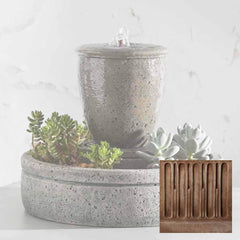 Campania M-Series Rustic Spa Fountain with Planter