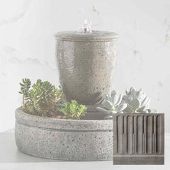 Campania M-Series Rustic Spa Fountain with Planter