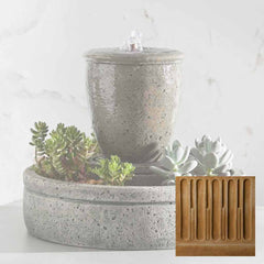 Campania M-Series Rustic Spa Fountain with Planter