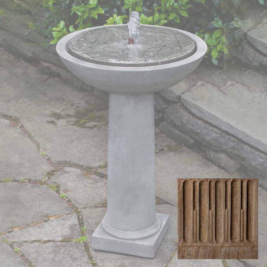 Campania Hydrangea Leaves Birdbath Fountain