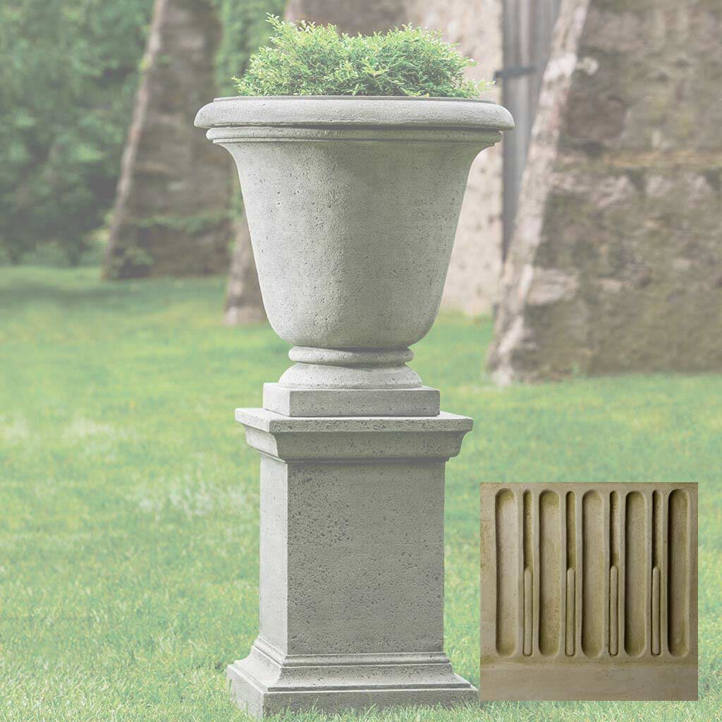 Campania Textured Hampton Urn with Pedestal