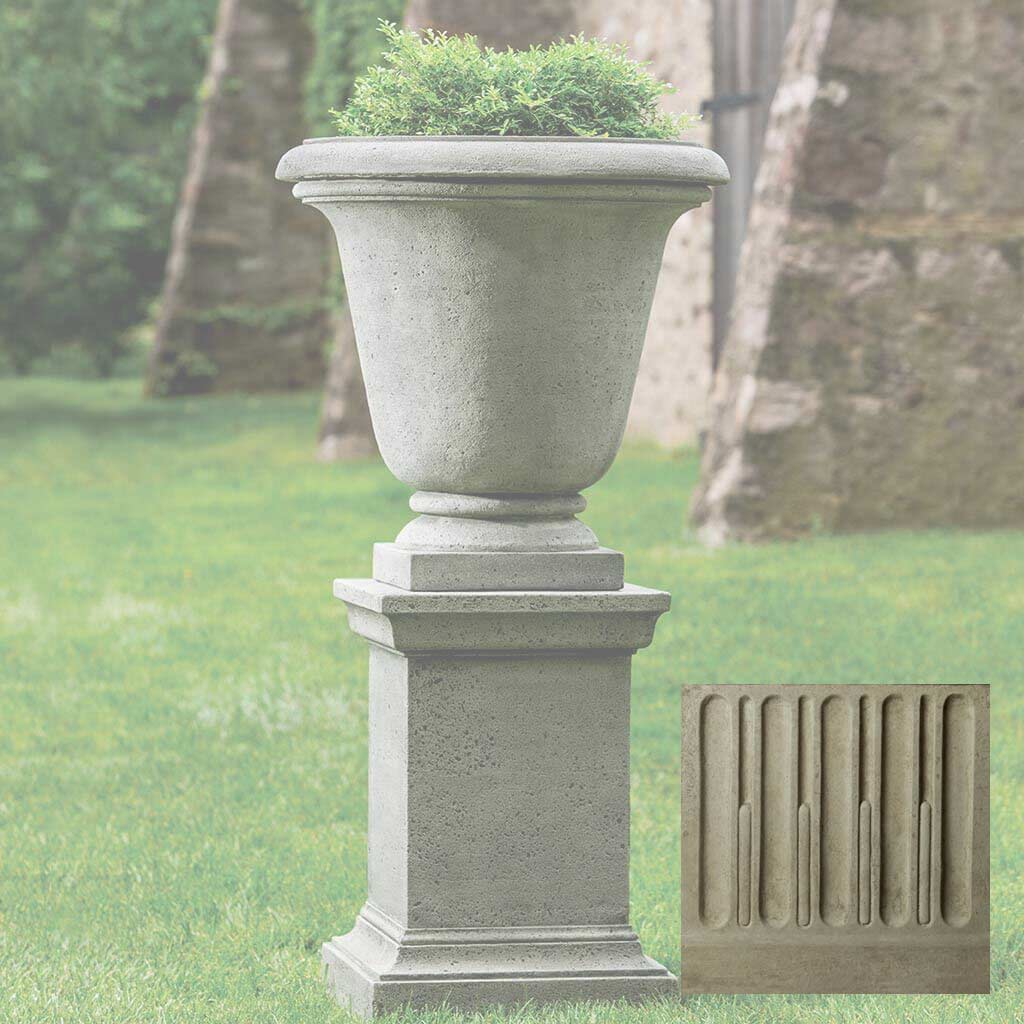 Campania Textured Hampton Urn with Pedestal