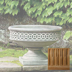 Campania Williamsburg Low Fretwork Urn