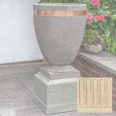 Moderne Tall Planter w/ Rustic 12 Pedestal