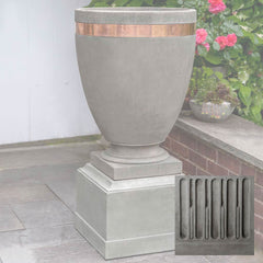 Moderne Tall Planter w/ Rustic 12 Pedestal