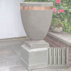 Moderne Tall Planter w/ Rustic 12 Pedestal