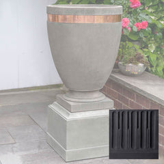 Moderne Tall Planter w/ Rustic 12 Pedestal