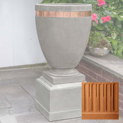 Moderne Tall Planter w/ Rustic 12 Pedestal