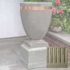 Moderne Tall Planter w/ Rustic 12 Pedestal