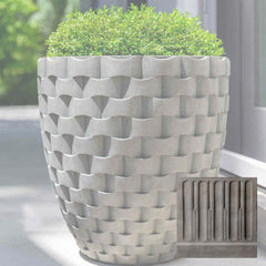 M Weave Tall Round Planter