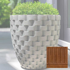 M Weave Tall Round Planter