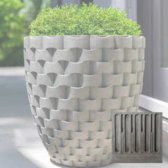 M Weave Tall Round Planter