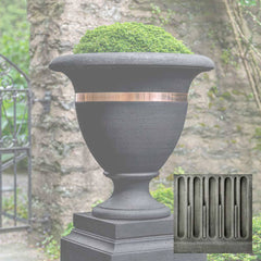 Campania Classic Copper Banded Urn, Large