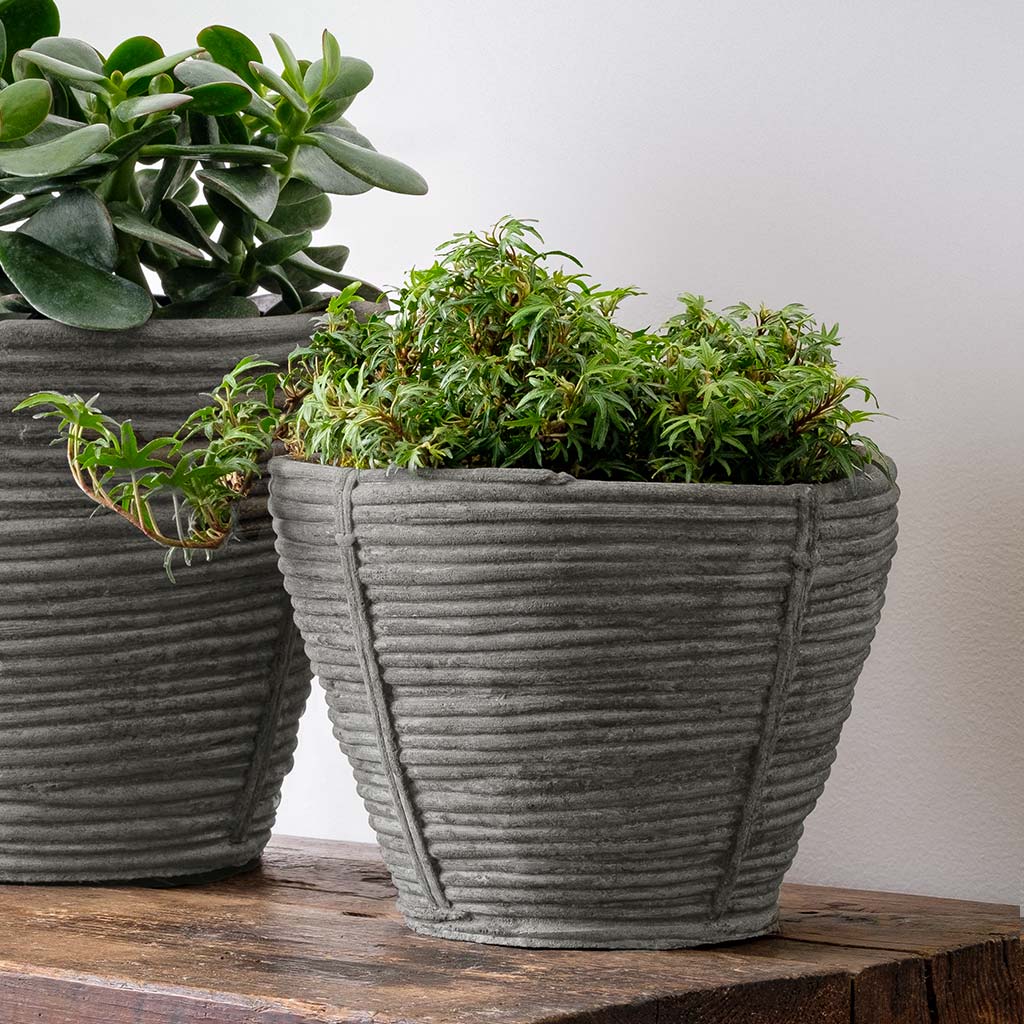 Reed Planter - Large - Grey