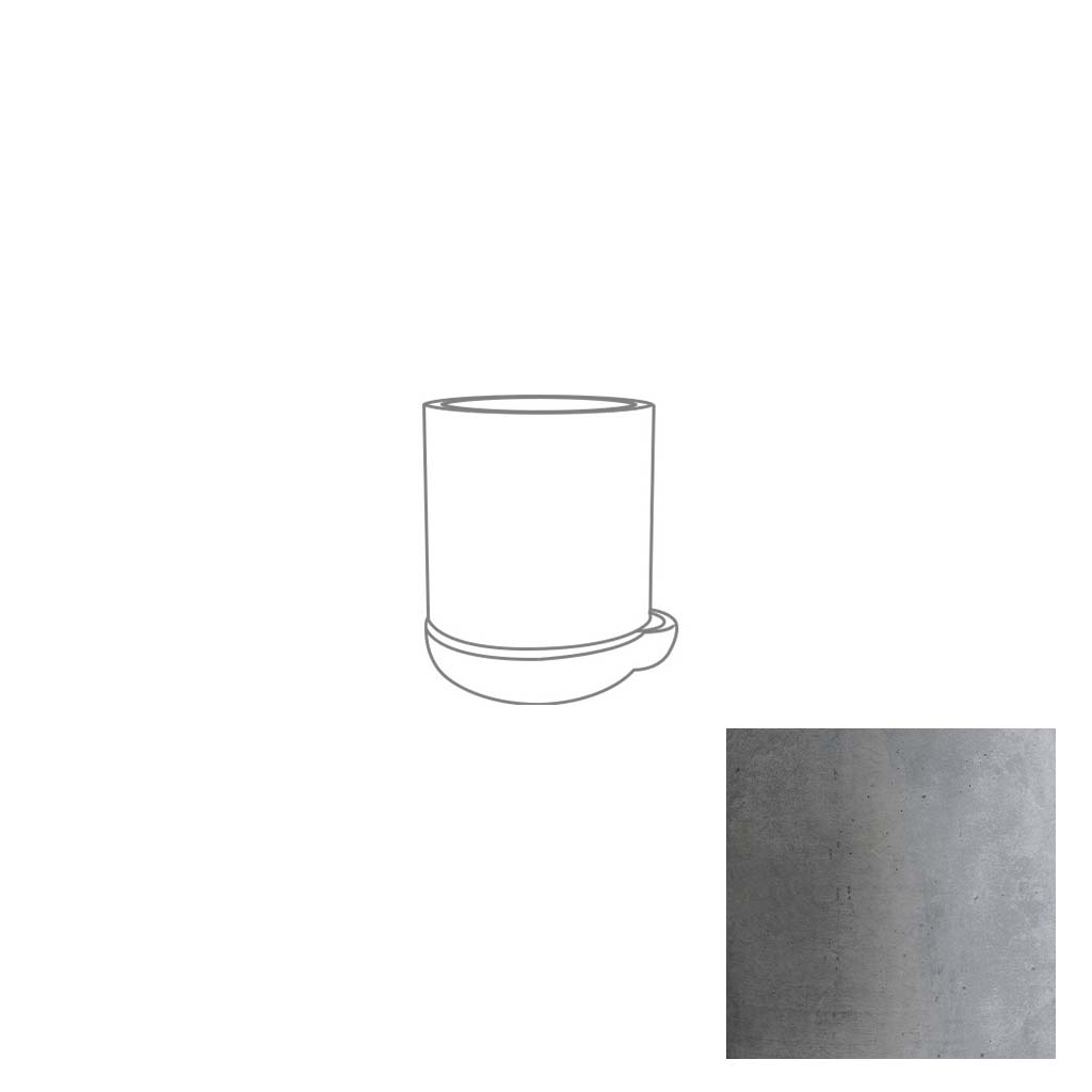 The Simple Pot, 1 Pint Planter - Grey