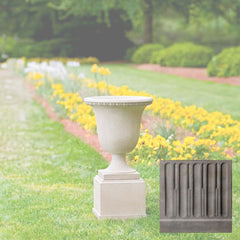 Wburg Egg and Dart Urn w/ Classic Short Pedestal