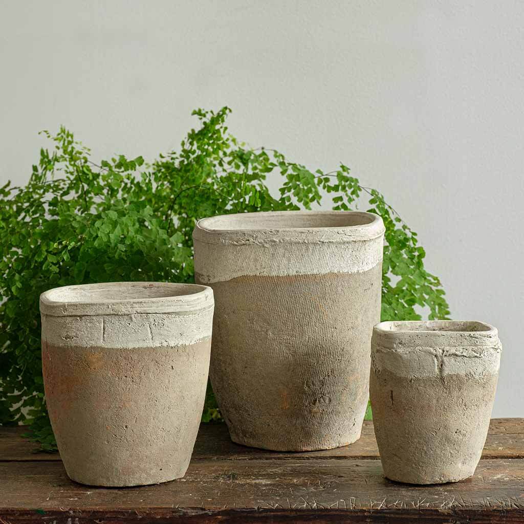 Photo of Campania Farmer's Pot Squared Cylinder - Cotswold White - Set of 12 - Exclusively Campania