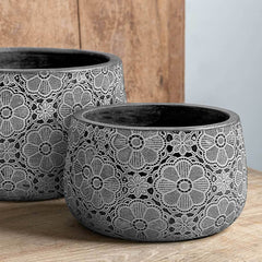 Photo of Campania Etched Daisy Planter Set of 4 - Exclusively Campania