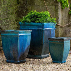 Photo of Campania Square Rolled Rim Planter Set of 3 - Exclusively Campania