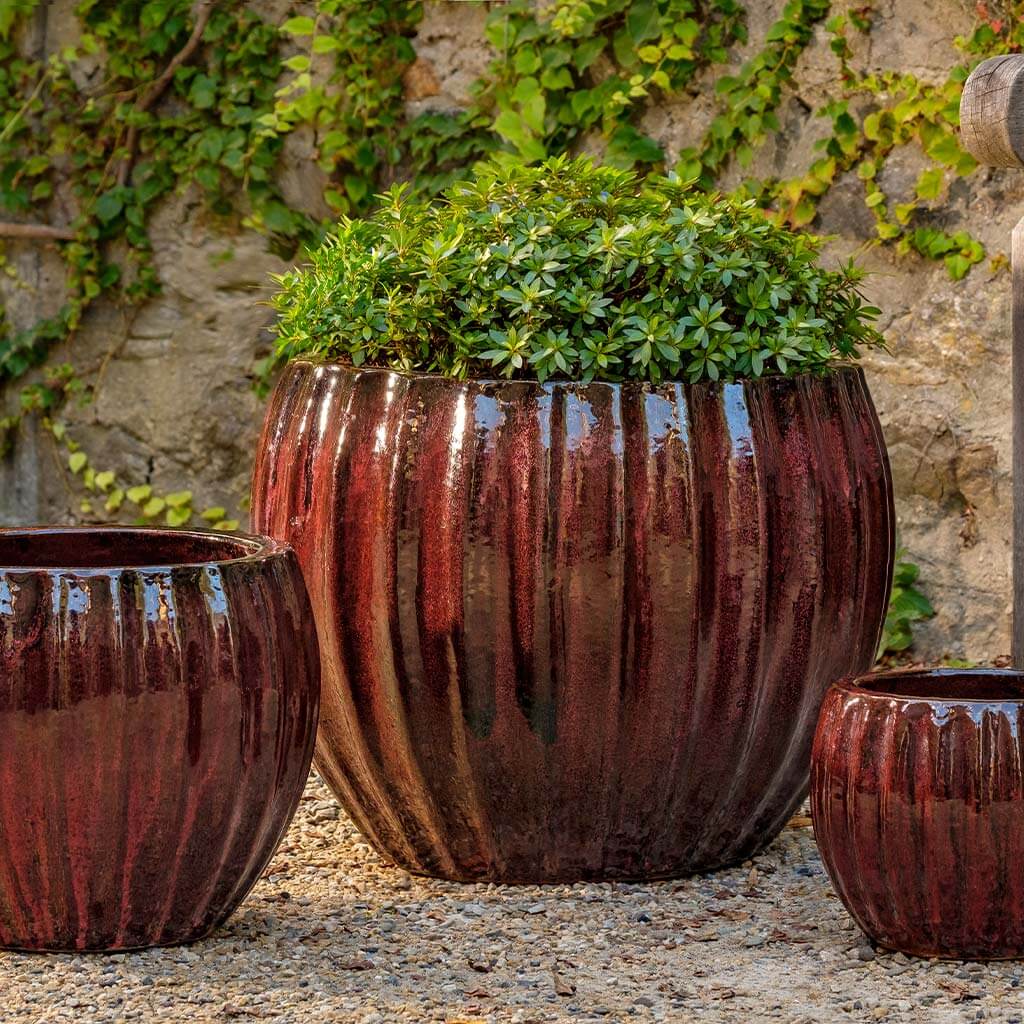 Photo of Campania Cabernet Planter - Bordeaux - Set of 3 - Exclusively Campania