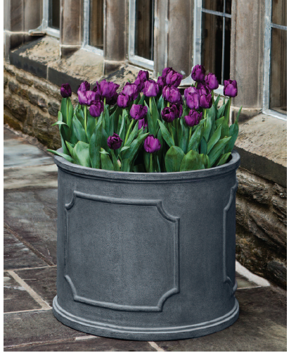 Photo of Campania Portsmouth Round Planter - Lead Lite - Exclusively Campania