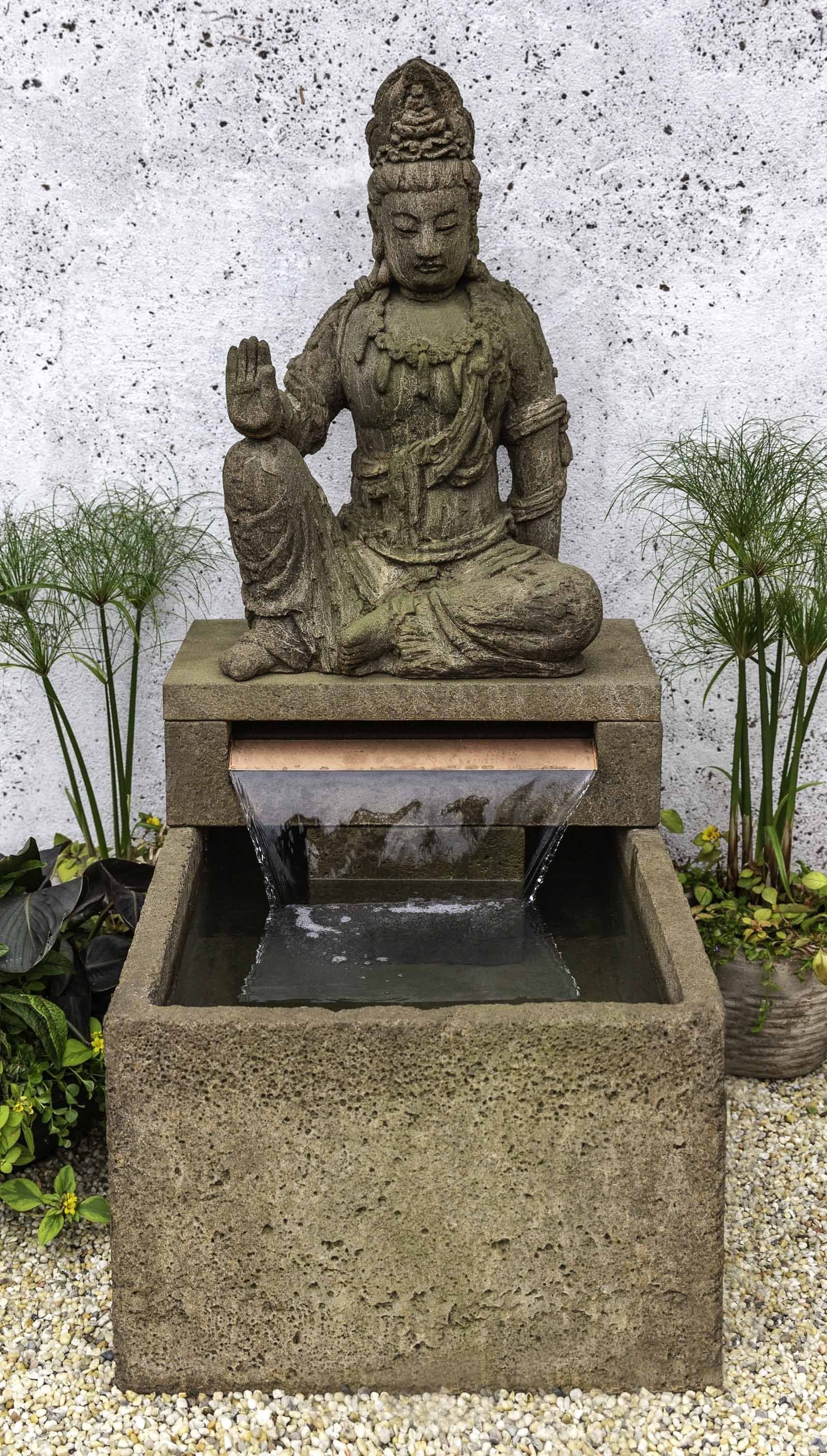 Photo of Campania Antique Quan Yin Buddha Fountain - Exclusively Campania
