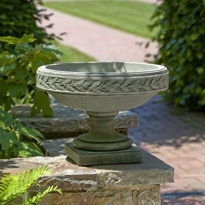 Photo of Campania Longwood Laurel Banded Urn - Exclusively Campania