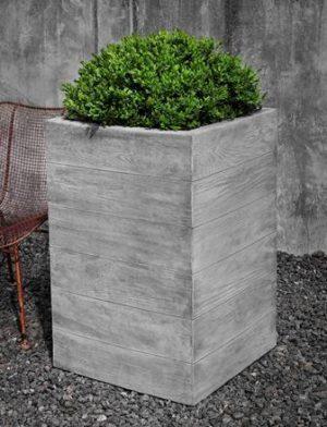 Photo of Campania Chenes Brut Tall Box Planter - Clearance - Exclusively Campania