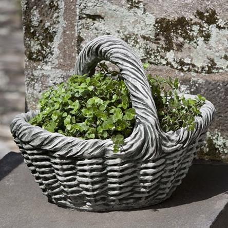 Photo of Campania Small Basket with Handle Planter - Exclusively Campania